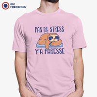 Pas De Stress Y'a Paresse Men's Organic Cotton Tee