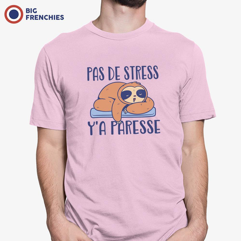 Pas De Stress Y'a Paresse Men's Organic Cotton Tee