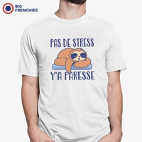 Pas De Stress Y'a Paresse Men's Organic Cotton Tee