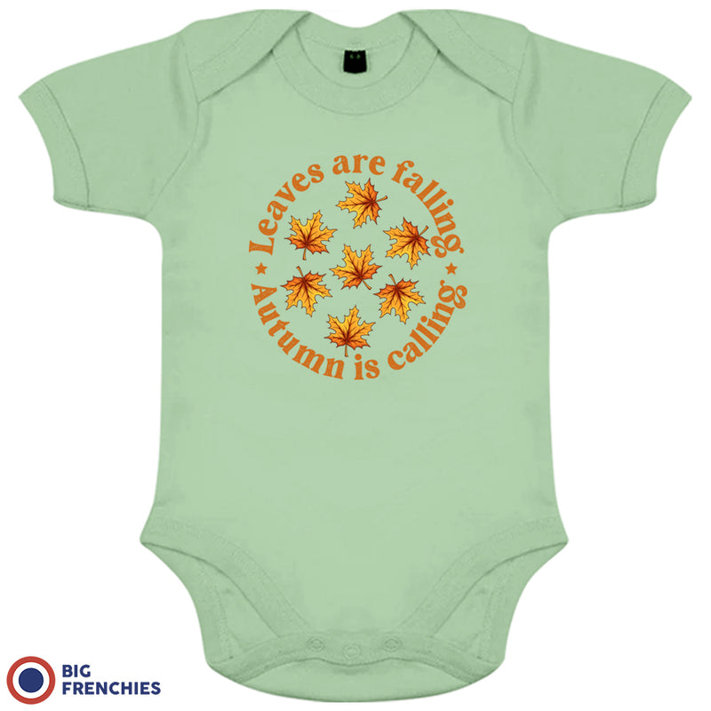 Leaves Are Falling Autumn Is Calling Organic Cotton Baby Onesie