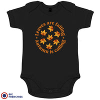 Leaves Are Falling Autumn Is Calling Organic Cotton Baby Onesie