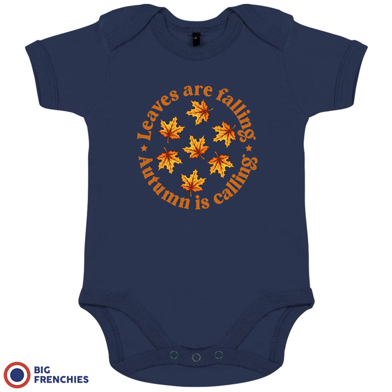 Leaves Are Falling Autumn Is Calling Organic Cotton Baby Onesie