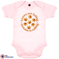 Leaves Are Falling Autumn Is Calling Organic Cotton Baby Onesie