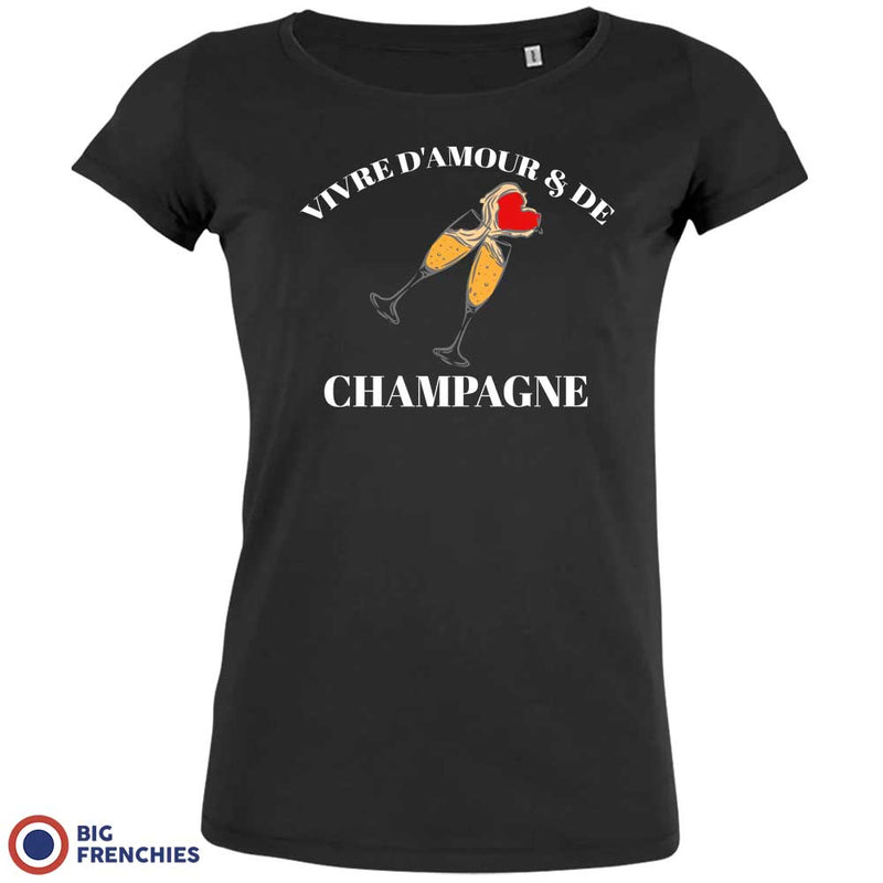 Vivre D'amour & de Champagne Women's Organic Cotton Tee