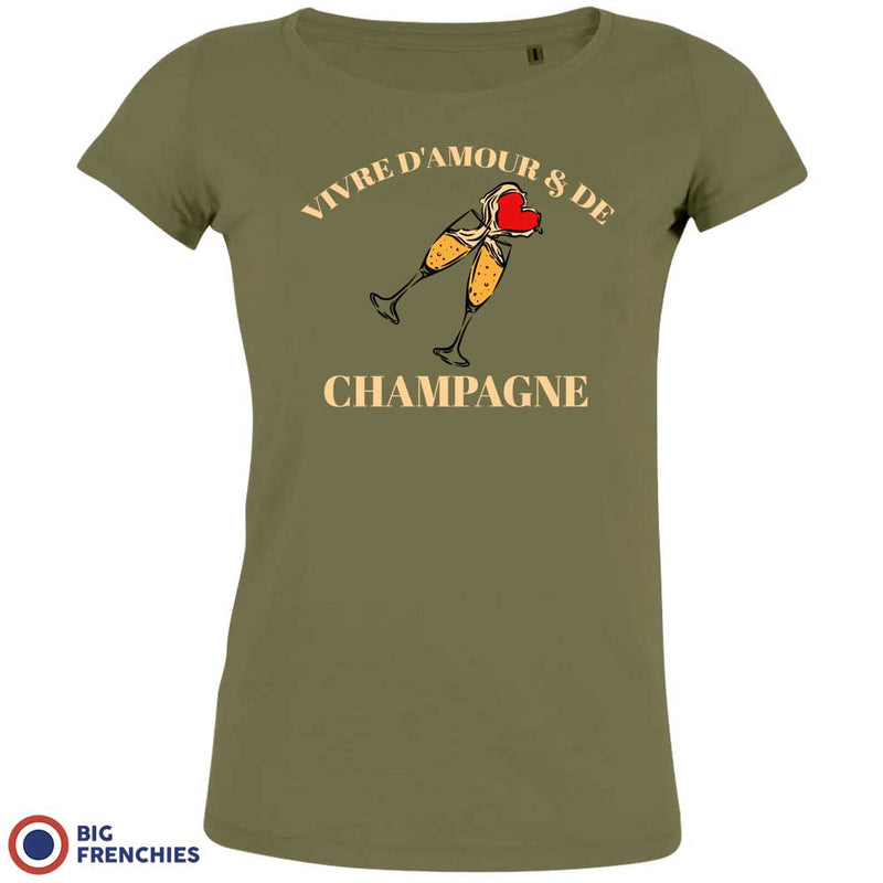 Vivre D'amour & de Champagne Women's Organic Cotton Tee