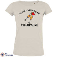 Vivre D'amour & de Champagne Women's Organic Cotton Tee