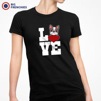 Love French Bulldog Women's Organic Cotton Tee