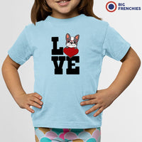 Love French Bulldog Youth & Toddler Organic Cotton Tee