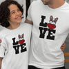 Love French French Bulldog Dad and Child Organic Cotton T-Shirts family Set (Set of 2)