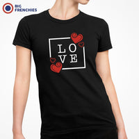 Love with Hearts Women's Organic Cotton Tee