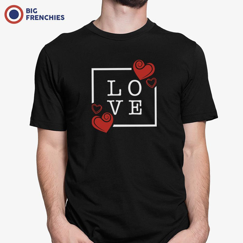 Love with Hearts Men's Organic Cotton Tee