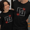 Love with Hearts Dad and Child Organic Cotton T-Shirts family Set (Set of 2)