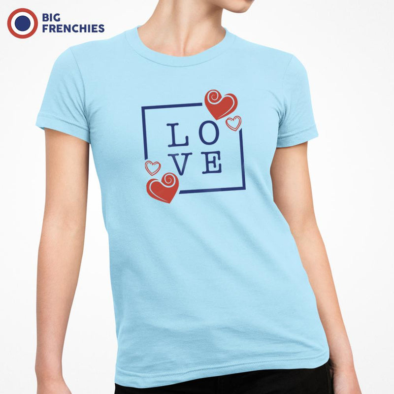 Love with Hearts Women's Organic Cotton Tee