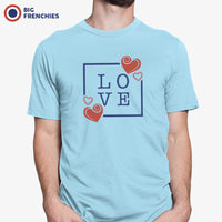 Love with Hearts Men's Organic Cotton Tee