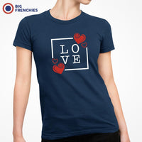 Love with Hearts Women's Organic Cotton Tee