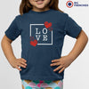 Love With Hearts Youth & Toddler Organic Cotton Tee