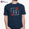 Love with Hearts Men's Organic Cotton Tee