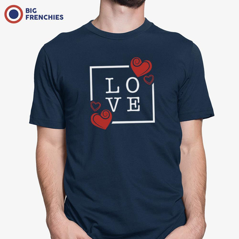 Love with Hearts Men's Organic Cotton Tee