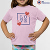 Love With Hearts Youth & Toddler Organic Cotton Tee