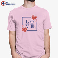 Love with Hearts Men's Organic Cotton Tee