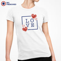 Love with Hearts Women's Organic Cotton Tee