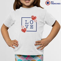 Love With Hearts Youth & Toddler Organic Cotton Tee