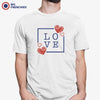 Love with Hearts Men's Organic Cotton Tee