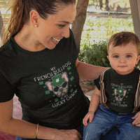 My French Bulldog Is my Lucky Charm Mom and Child Organic Cotton T-Shirts family Set (Set of 2)