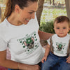 My French Bulldog Is my Lucky Charm Mom and Child Organic Cotton T-Shirts family Set (Set of 2)