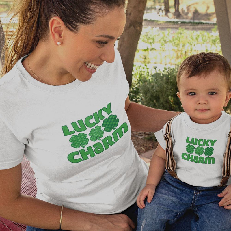 Lucky Charm Mom and Child Organic Cotton T-Shirts family Set (Set of 2)