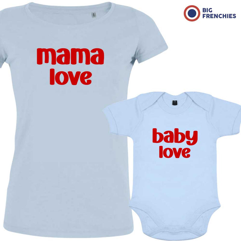 Mama Love Baby Love Mom and Child Organic Cotton family Set (Set of 2)