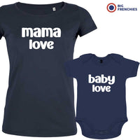 Mama Love Baby Love Mom and Child Organic Cotton family Set (Set of 2)