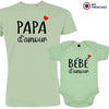 Papa D'amour bébé D'amour Dad and Child Organic Cotton family Set (Set of 2)