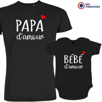 Papa D'amour bébé D'amour Dad and Child Organic Cotton family Set (Set of 2)