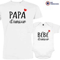 Papa D'amour bébé D'amour Dad and Child Organic Cotton family Set (Set of 2)