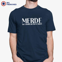 Merde S Sounds Better In French Men's Organic Cotton Tee