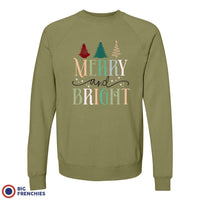 Merry And Bright Christmas Unisex Organic Cotton Sweatshirt