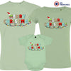 Merry Christmas Matching Family Organic Tees (Set of 3)