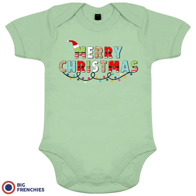 Merry Christmas Organic Cotton Baby Onesie