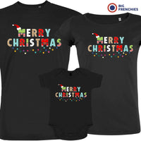 Merry Christmas Matching Family Organic Tees (Set of 3)