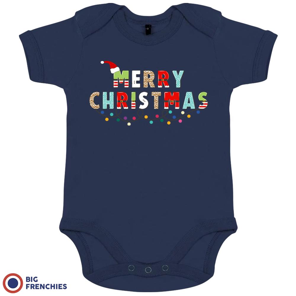 Merry Christmas Organic Cotton Baby Onesie