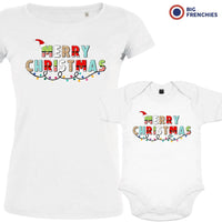 Merry Christmas Mom and Child Organic Cotton family Set (Set of 2)