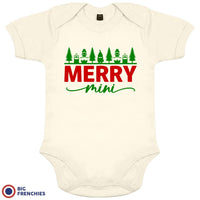 Merry Mini Christmas Organic Cotton Baby Onesie