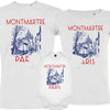 Paris Montmartre Matching Family Organic Cotton Tees(Set of 3)