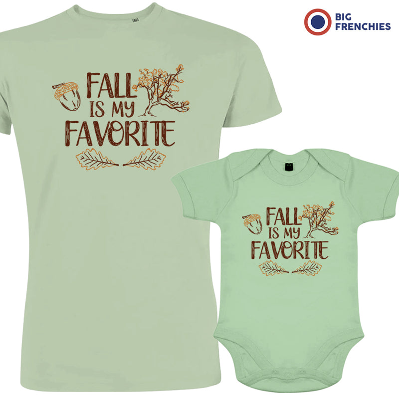 Fall Is My Favorite Dad and Child Organic Cotton family Set (Set of 2)