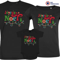 Joyeux Noël Christmas Matching Family Organic Tees (Set of 3)