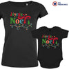 Joyeux Noël Christmas Mom and Child Organic Cotton family Set (Set of 2)