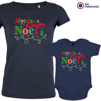 Joyeux Noël Christmas Mom and Child Organic Cotton family Set (Set of 2)