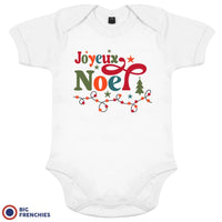 Joyeux Noël Christmas Organic Cotton Baby Onesie