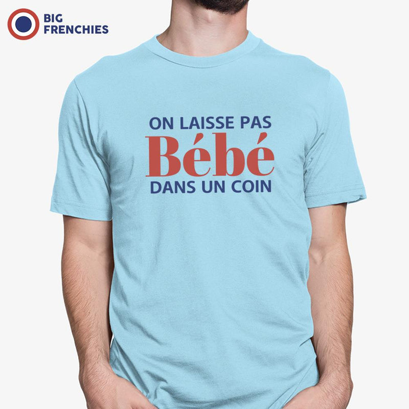 On Ne Laisse Pas Bébé Dans Un Coin Men's Organic Cotton Tee